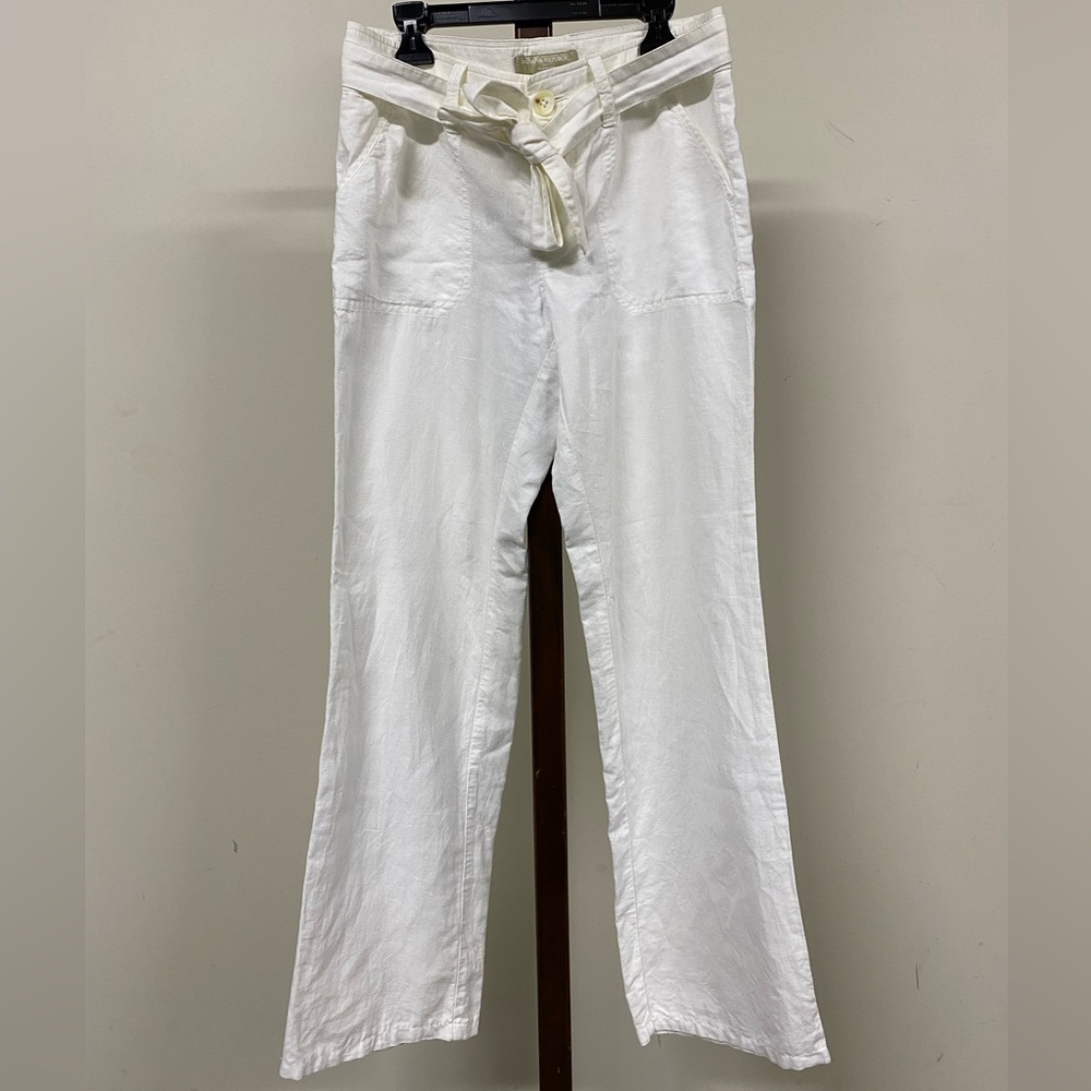 Banana Republic Cream Linen Trousers